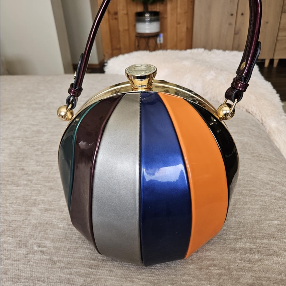 Multicolor Striped Women's Handbag